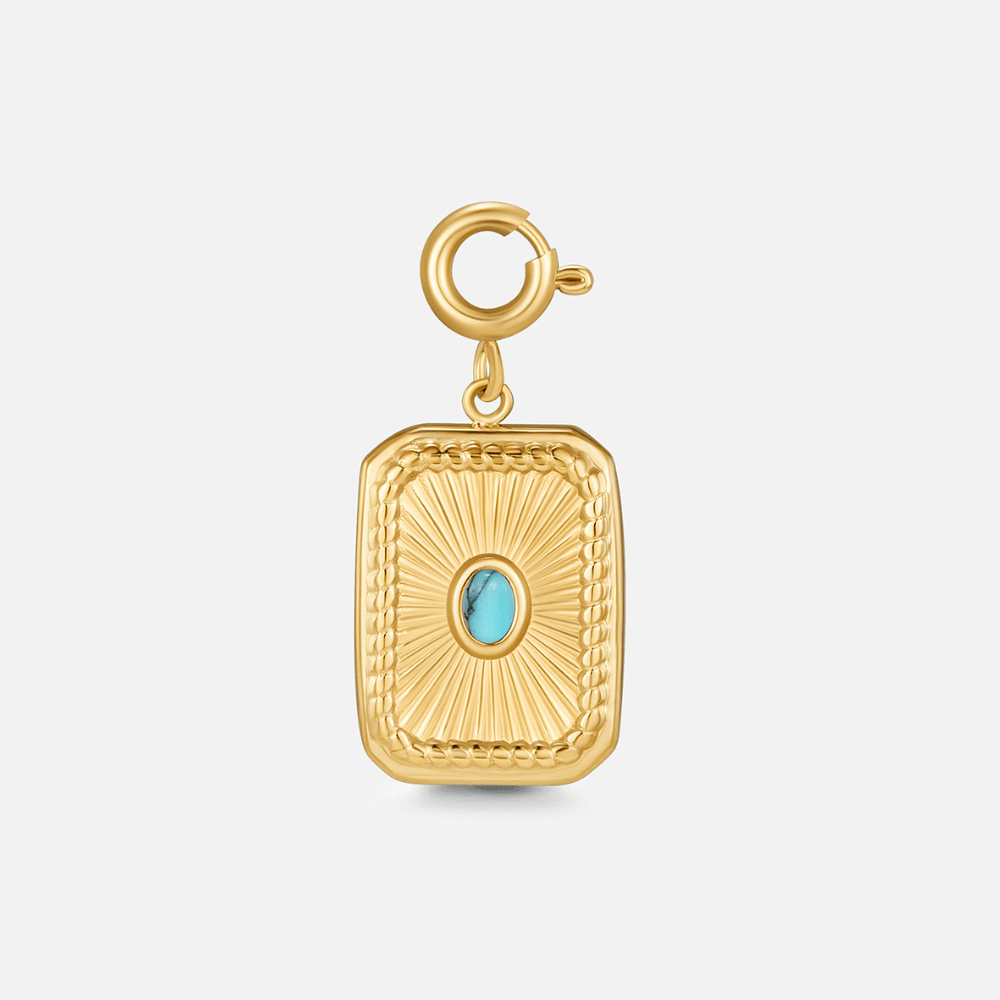 Turquoise Sunburst Charm
