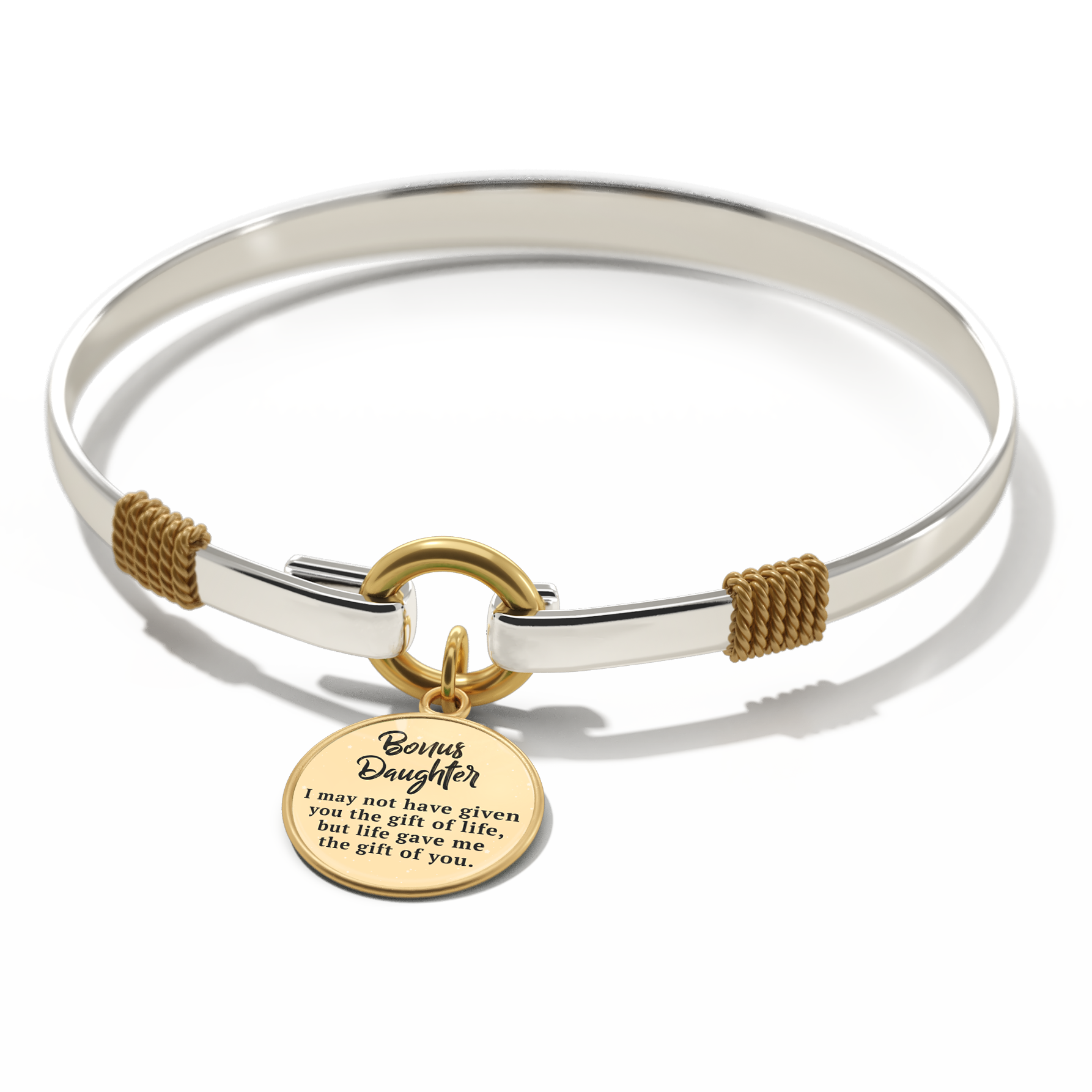 Bonus Daughter - Two-Tone Custom Charm Bracelet