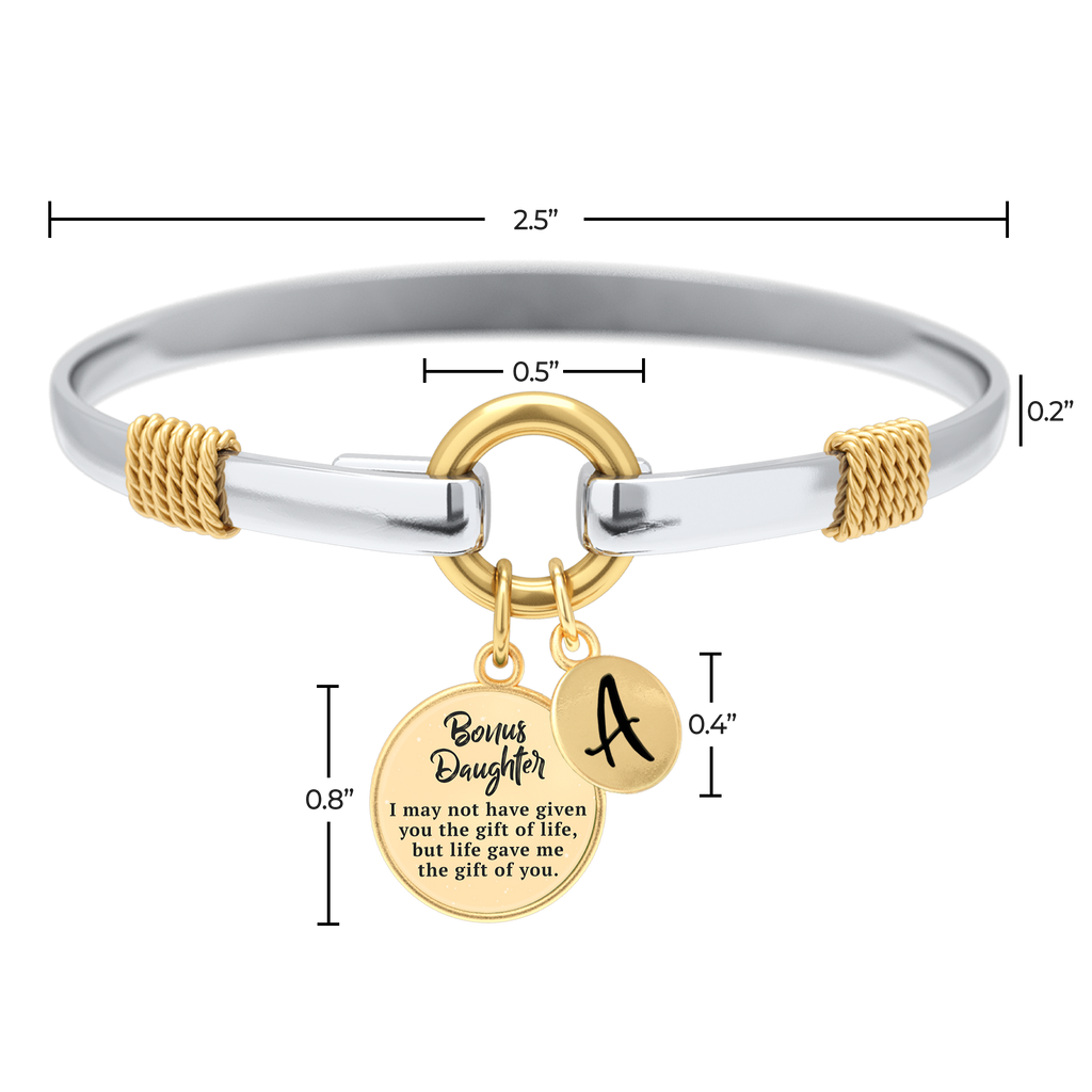Bonus Daughter - Two-Tone Custom Charm Bracelet