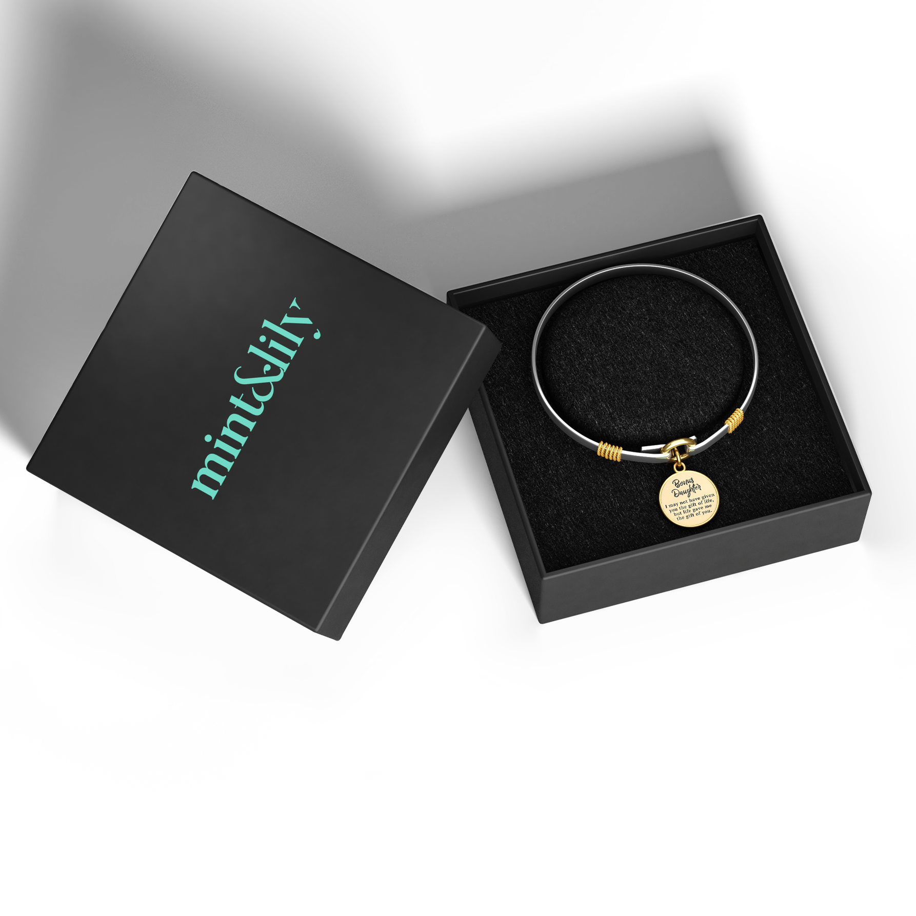 Bonus Daughter - Two-Tone Custom Charm Bracelet