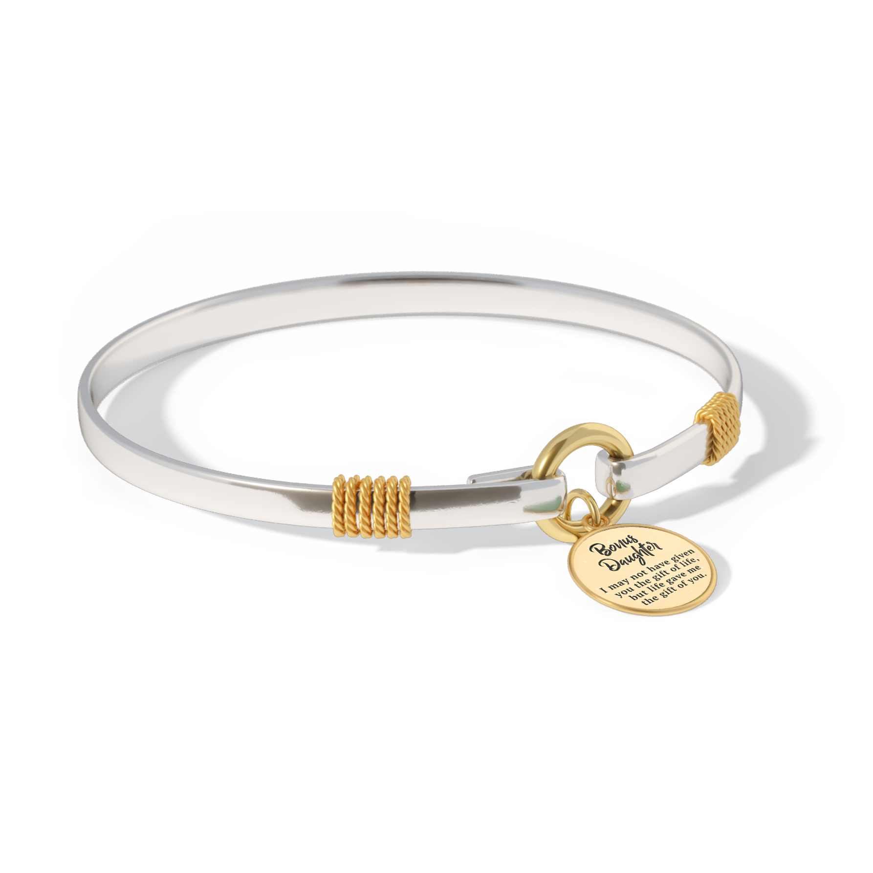 Bonus Daughter - Two-Tone Custom Charm Bracelet