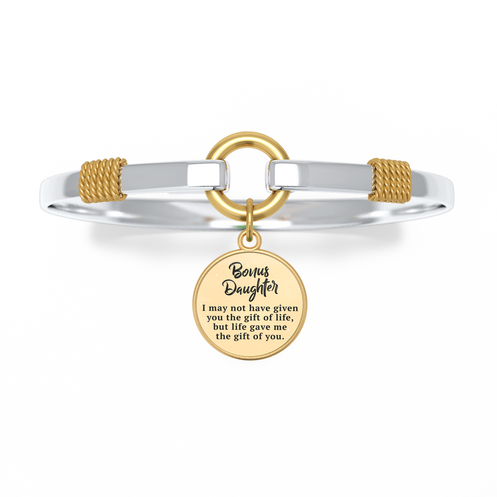 Bonus Daughter - Two-Tone Custom Charm Bracelet