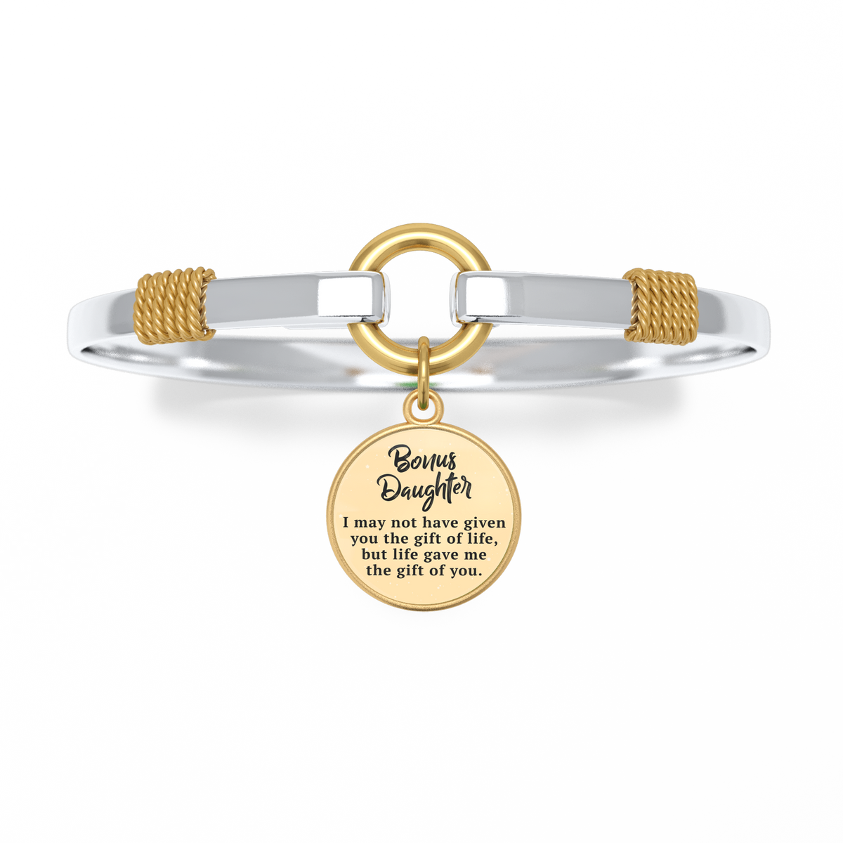 Bonus Daughter - Two-Tone Custom Charm Bracelet
