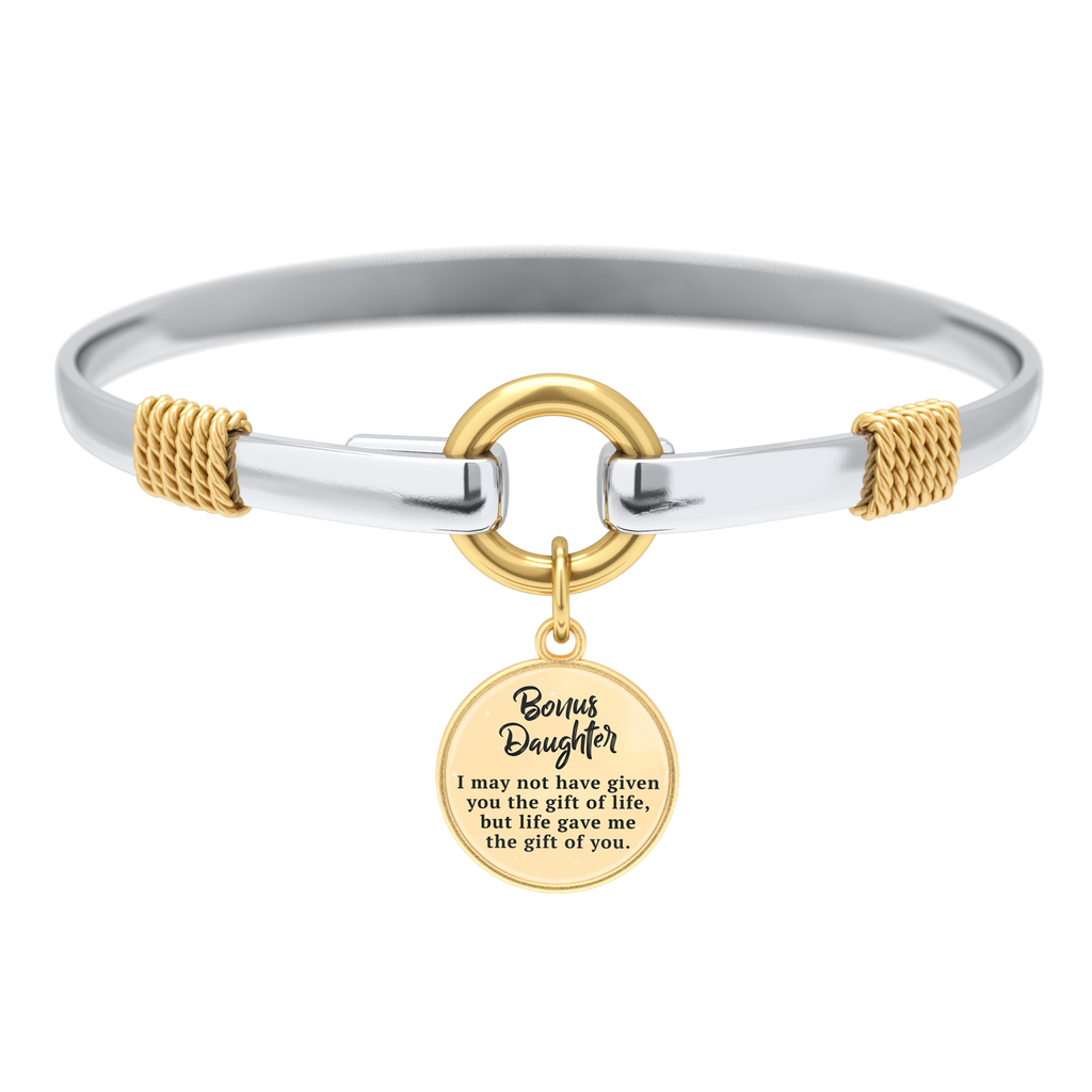 Bonus Daughter - Two-Tone Custom Charm Bracelet