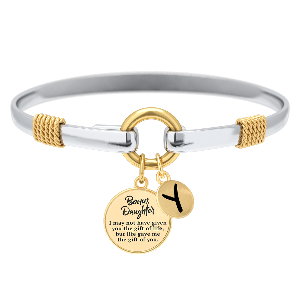 Bonus Daughter - Two-Tone Custom Charm Bracelet